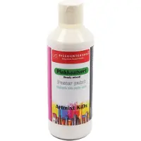 Discountershop Plakkaatverf - Plakkaat verf Basic waterbasis 250 ML - Plakkaatverf kinderen -plakkaatverf uitwasbaar Wit plakkaatverf op hout