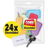 Combi-Label Openklapbare Openklapbaar Sleutellabel – Sleutellabels met inlay - Sleutelhanger - Naamlabel – 24 stuks