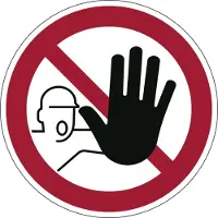 Durable Duurzaam bord, rond, voor binnengebruik, motief "Toegang verboden", EN ISO 7010, zelfklevend, wit-rood, 1 stuk
