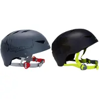 Nijdam Skate Helm Verstelbaar - Dark Fyre - Maat S - Zwart/Rood