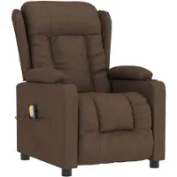 vidaXL Massagestoel stof bruin