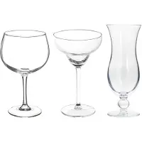 Secret De Gourmet Cocktailglazen set - gin/margarita/blue hawaii glazen - 12x stuks - Drinkglazen