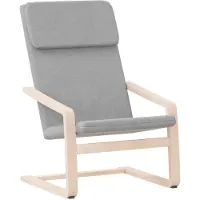 vidaXL Relaxstoel stof lichtgrijs