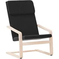 vidaXL Relaxstoel stof zwart