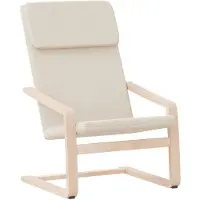 vidaXL Relaxstoel stof crèmekleurig