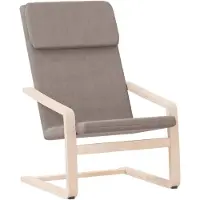 vidaXL Relaxstoel stof taupe