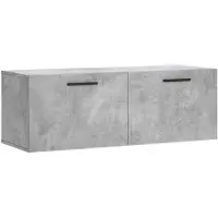 vidaXL Wandkast 100x36,5x35 cm bewerkt hout betongrijs