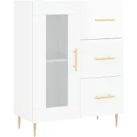 vidaXL Dressoir, hoogglanzwit, 69,5 x 34 x 90 cm, houtvezel