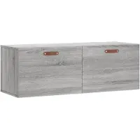 vidaXL Wandkast 100x36,5x35 cm bewerkt hout grijs sonoma eikenkleurig