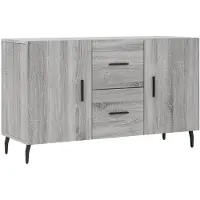 vidaXL Dressoir 100x36x60 cm bewerkt hout grijs sonoma eikenkleurig