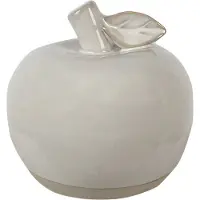 Clayre & Eef Decoratie Appel 8 cm Beige Porselein Beige