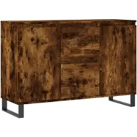 vidaXL Dressoir 101,5x35x70 cm bewerkt hout gerookt eikenkleurig