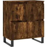 vidaXL Dressoir 60x35x70 cm bewerkt hout gerookt eikenkleurig