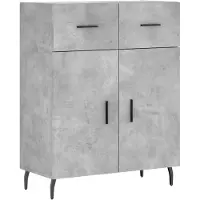 vidaXL Dressoir, betonkleur, 69,5 x 34 x 90 cm, houtvezelplaat