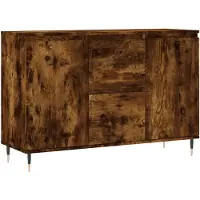 vidaXL Dressoir 101,5x35x70 cm bewerkt hout gerookt eikenkleurig