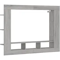 vidaXL Tv-meubel 152x22x113 cm bewerkt hout grijs sonoma eikenkleurig