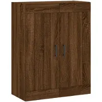 vidaXL Wandkast 69,5x34x90 cm bewerkt hout bruin eikenkleur