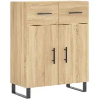 vidaXL Dressoir 69,5x34x90 cm bewerkt hout sonoma eikenkleurig