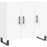 vidaXL Dressoir 90x34x80 cm bewerkt hout wit