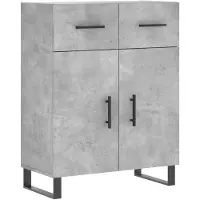 vidaXL Dressoir 69,5x34x90 cm bewerkt hout betongrijs