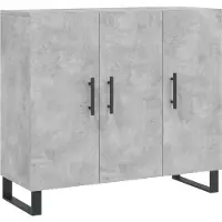 vidaXL Dressoir, betonkleur, 90x34x80 cm, houtvezelplaat