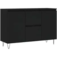 vidaXL Dressoir 101,5x35x70 cm bewerkt hout zwart