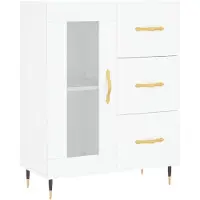 vidaXL Dressoir 69,5x34x90 cm bewerkt hout wit