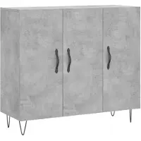 vidaXL Dressoir 90x34x80 cm bewerkt hout betongrijs