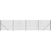 vidaXL Draadgaashek met flens 1,6x10 m antracietkleurig