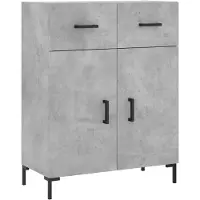 vidaXL Dressoir 69,5x34x90 cm bewerkt hout betongrijs