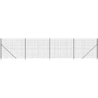 vidaXL Draadgaashek met flens 1,4x10 m antracietkleurig
