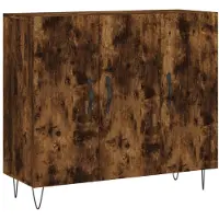 vidaXL Dressoir 90x34x80 cm bewerkt hout gerookt eikenkleurig