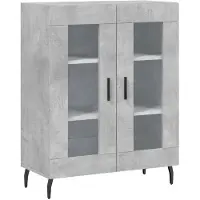 vidaXL Dressoir 69,5x34x90 cm bewerkt hout betongrijs