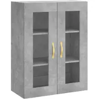 vidaXL Wandkast, betonkleur, 69,5 x 34 x 90 cm
