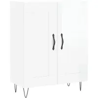 vidaXL Dressoir 69,5x34x90 cm bewerkt hout hoogglans wit
