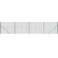 vidaXL Draadgaashek met grondankers 1,4x10 m groen