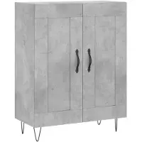 vidaXL Dressoir, betonkleur, 69,5 x 34 x 90 cm, houtvezelplaat
