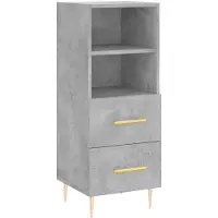 vidaXL Dressoir 34,5x34x90 cm bewerkt hout betongrijs