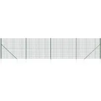 vidaXL Draadgaashek met grondankers 2,2x10 m groen