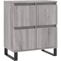 vidaXL Dressoir 60x35x70 cm bewerkt hout grijs sonoma eikenkleurig