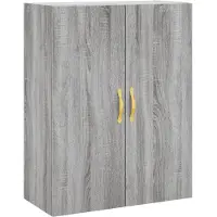 vidaXL Wandkast, grijs Sonoma, 69,5 x 34 x 90 cm