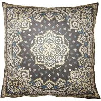 Clayre & Eef Kussenhoes 45x45 cm Bruin Blauw Polyester Sierkussenhoes Bruin Sierkussenhoes