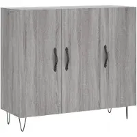 vidaXL Dressoir, grijs Sonoma, 90x34x80 cm, houtvezel
