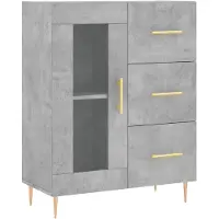 vidaXL Dressoir 69,5x34x90 cm bewerkt hout betongrijs