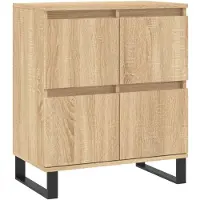 vidaXL Dressoir 60x35x70 cm bewerkt hout sonoma eikenkleurig