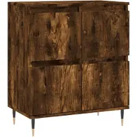 vidaXL Dressoir 60x35x70 cm bewerkt hout gerookt eikenkleurig