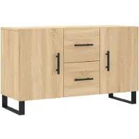 vidaXL Dressoir 100x36x60 cm bewerkt hout sonoma eikenkleurig