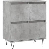 vidaXL Dressoir 60x35x70 cm bewerkt hout betongrijs