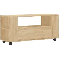 vidaXL Tv-meubel 102x34,5x43 cm bewerkt hout sonoma eikenkleurig