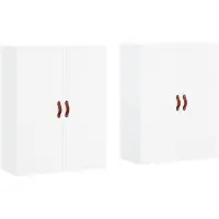 vidaXL Wandkasten, 2 stuks, wit, 69,5 x 34 x 90 cm